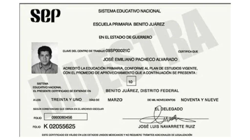 El certificado digital es un documento oficial que válida que el alumno acreditó todas las materias del nivel básico