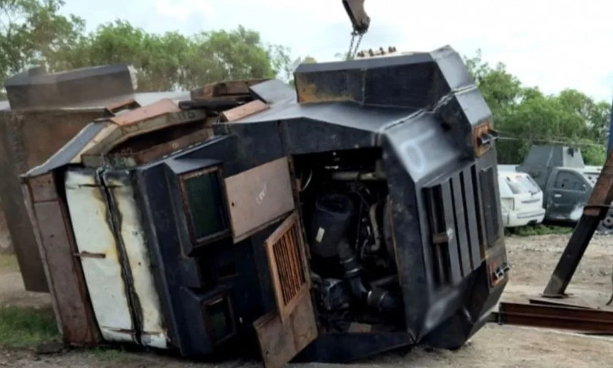 Destruyen 23 vehículos monstruo del crímen organizado en Tamaulipas