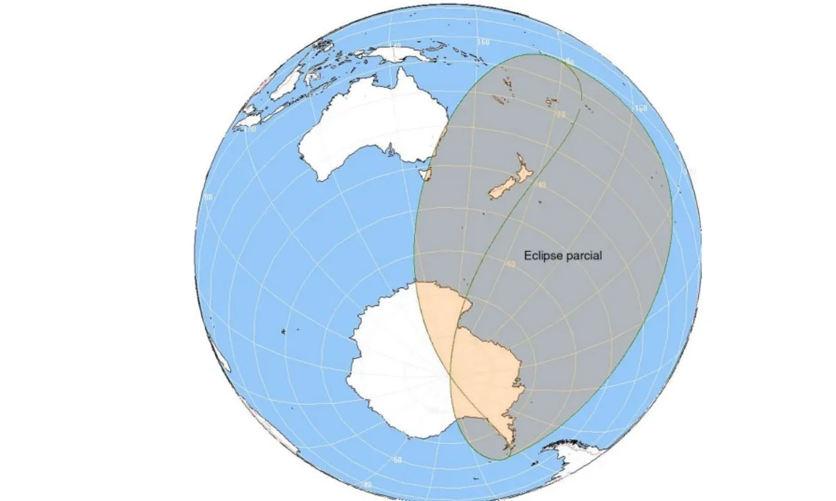 Un eclipse solar parcial ocurre cuando la Luna no cubre completamente el Sol