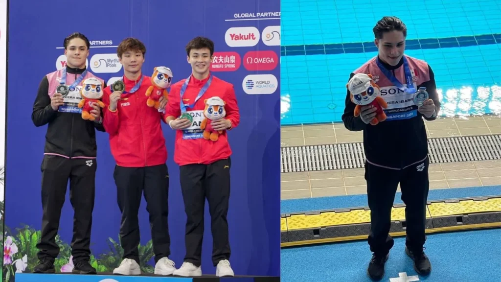 Osmar Olvera gana la plata en trampolín del Mundial de Acuáticos Singapur 2025