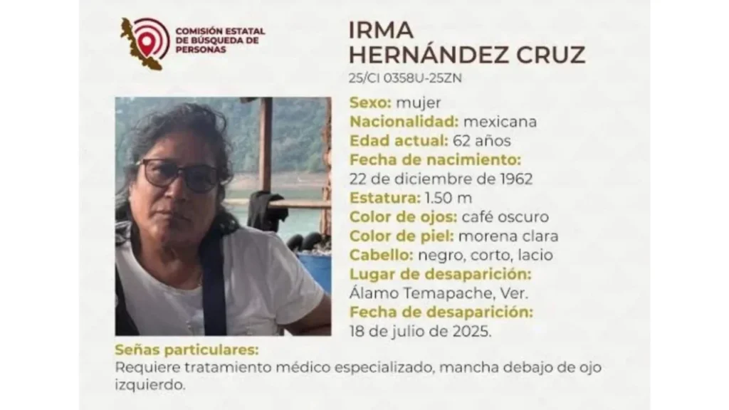 El cuerpo de la maestra jubilada reportada como secuestrada por un grupo criminal, Irma N, se localizó en Tepetzintlilla, confirmó la Fiscalía de Veracruz