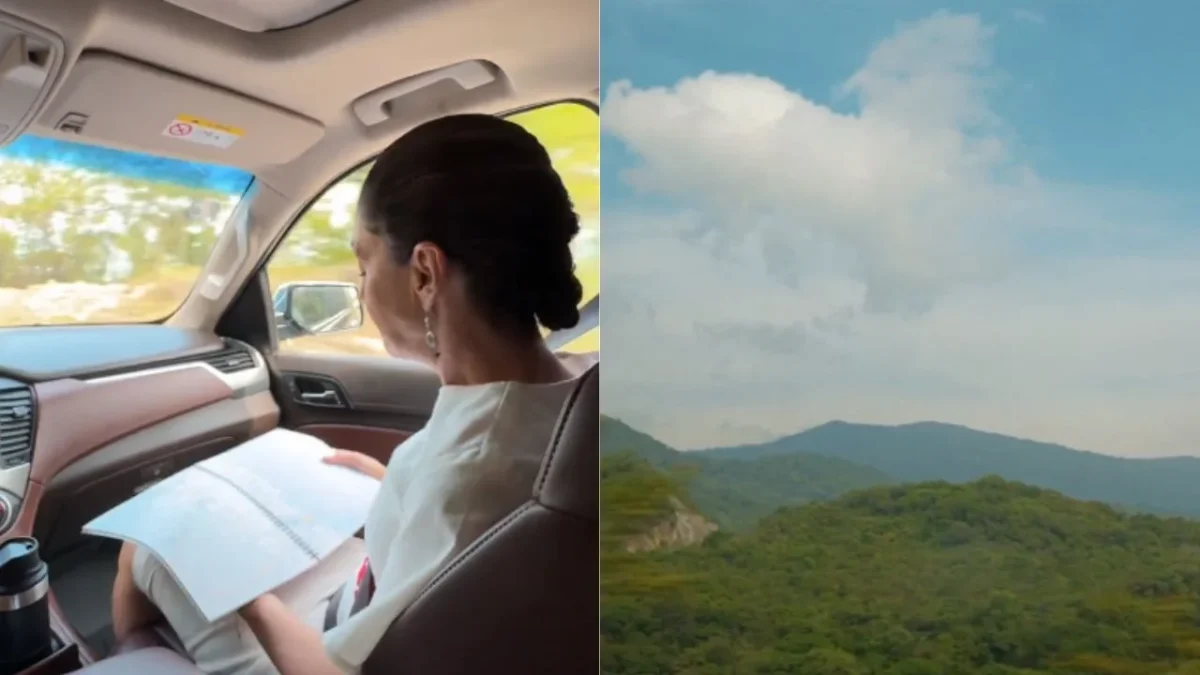 Sheinbaum muestra su viaje en carretera para San Luis Potosí