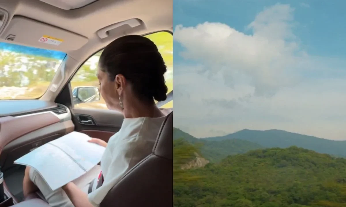 Sheinbaum muestra su viaje en carretera para San Luis Potosí