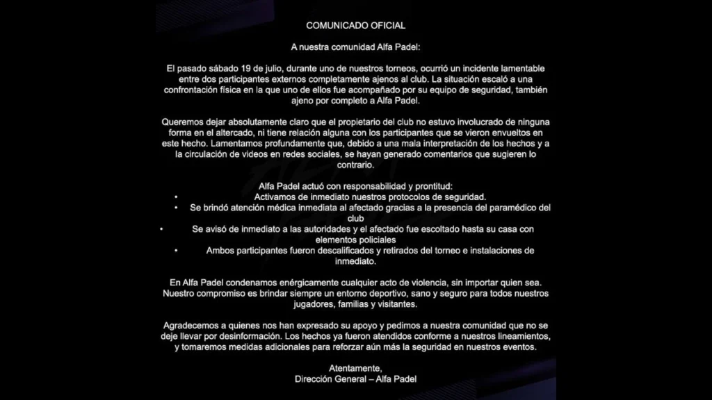 Acusan por presunta agresión al empresario Germán Mondragón en un club de pádel en Atizapán.