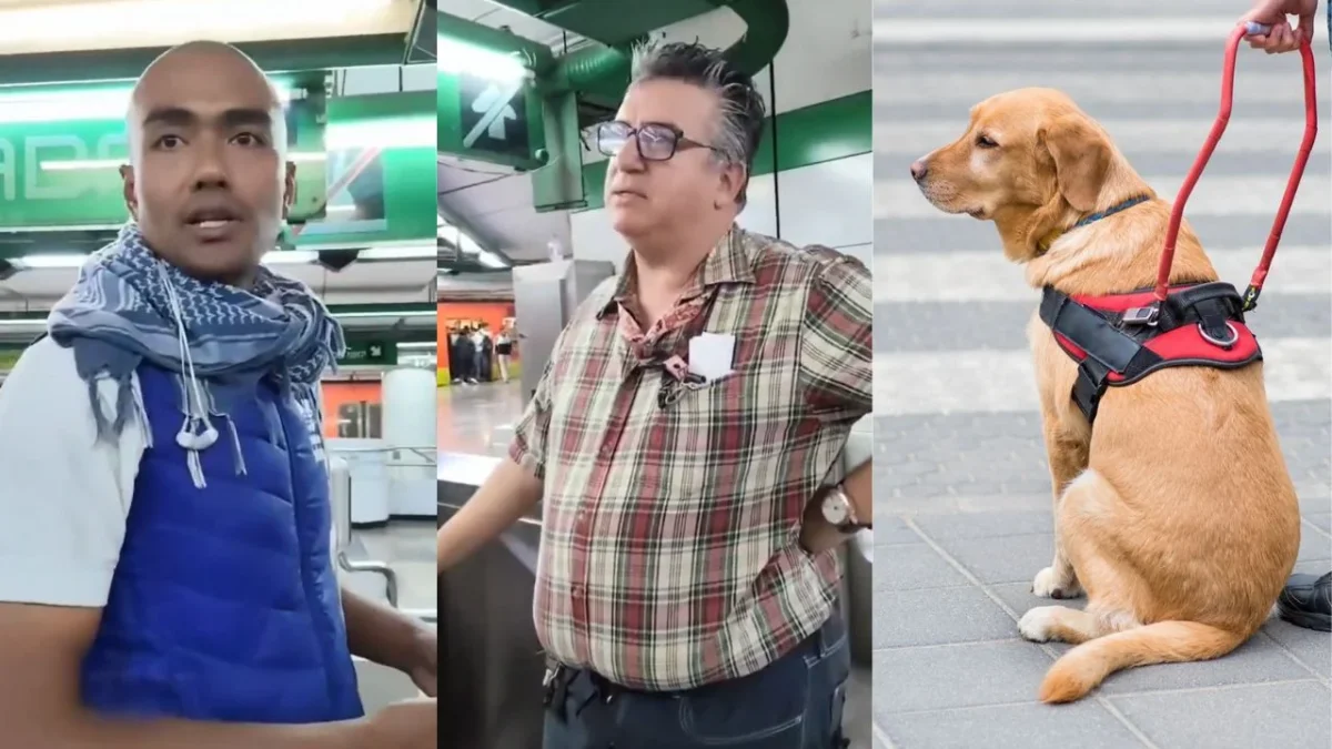 Acusan al Metro de negligencia con persona invidente y su perro guía