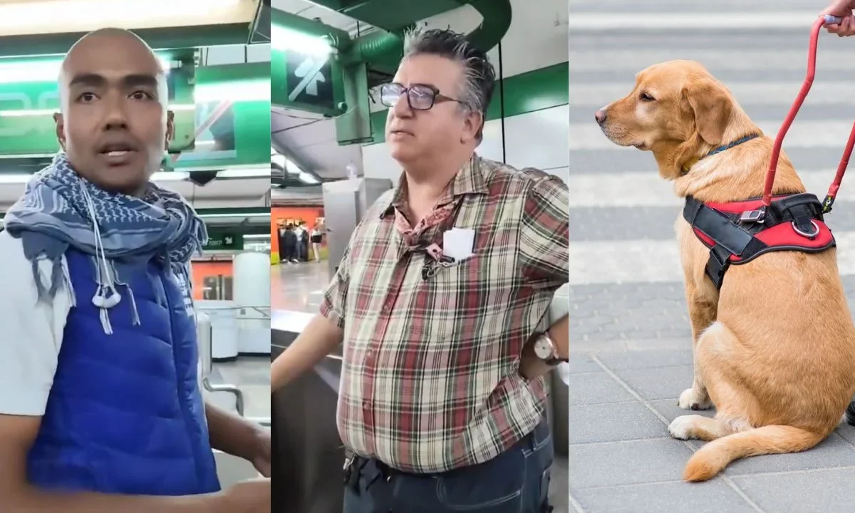 Acusan al Metro de negligencia con persona invidente y su perro guía