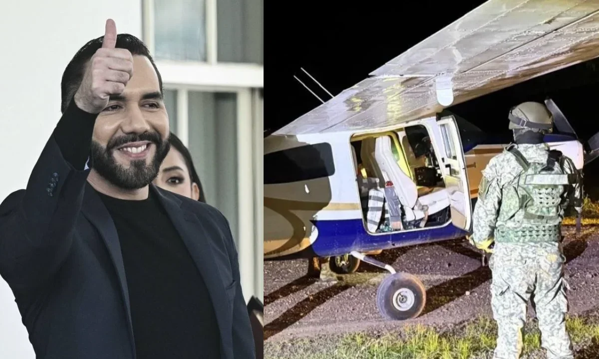 Nayib Bukele al Gobierno de México sobre el origen de la narcoaeronave asegurada en Colima.