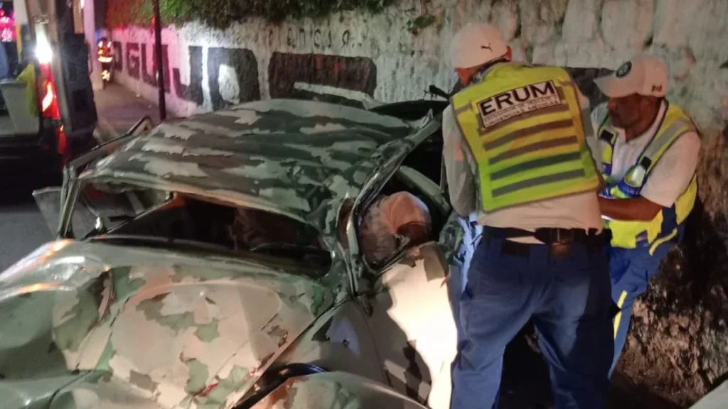 accidente sobre la avenida Luis Cabrera en la Magdalena Contreras