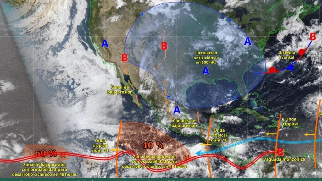 Conagua is monitoring the possibility of a new hurricane near the coast of Oaxaca in the Pacific Ocean.