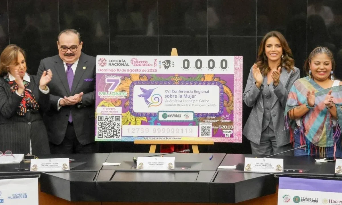 Tras la presentación, se informó que el Sorteo Zodiaco No. 1714 cuenta con un Premio Mayor de 7 millones de pesos y se realizará el 10 de agosto a las 20:00 horas.