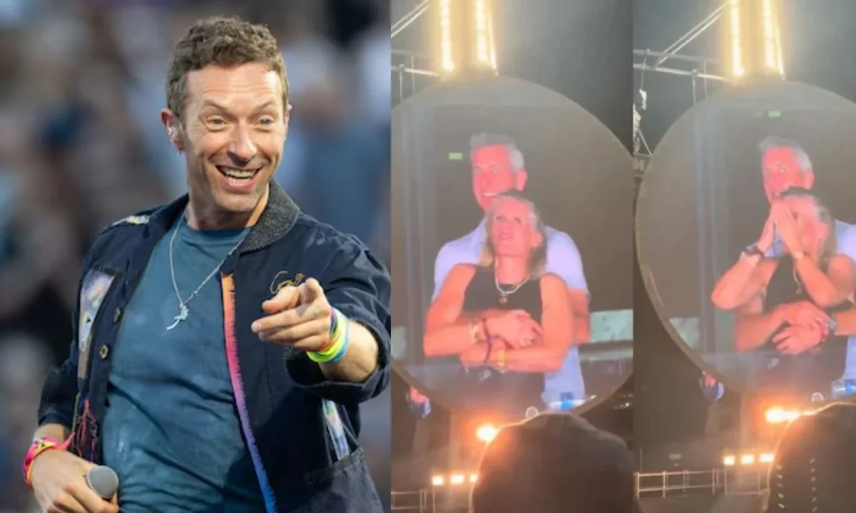 “Oh, miren a estos dos o están teniendo una aventura… o son muy tímidos”, dijo Chris Marti, vocalista de Coldplay