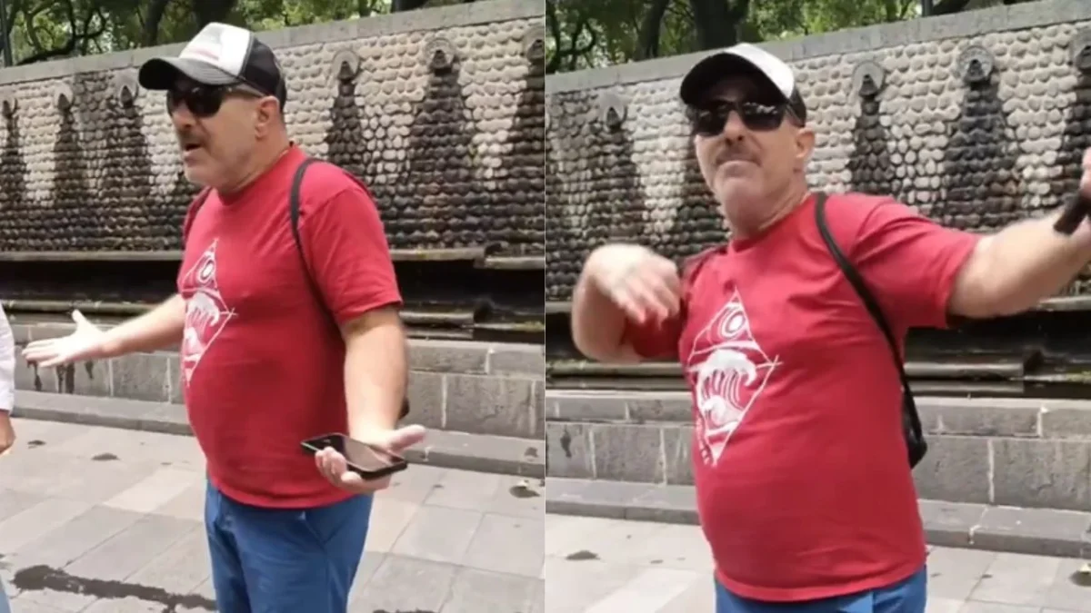 Una joven cuestiona a un extranjero porque orinó en Chapultepec; el momento fue captado en video y se volvió viral.