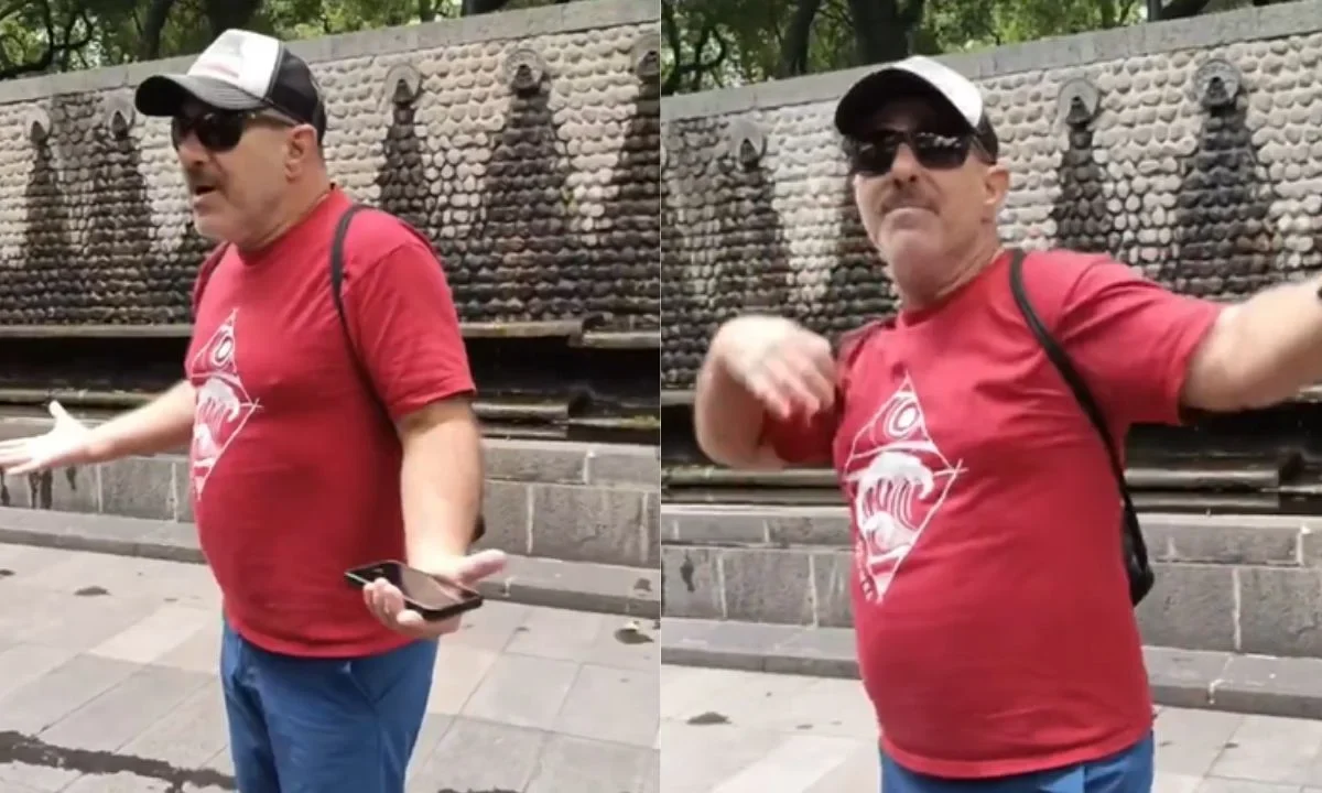 Una joven cuestiona a un extranjero porque orinó en Chapultepec; el momento fue captado en video y se volvió viral.