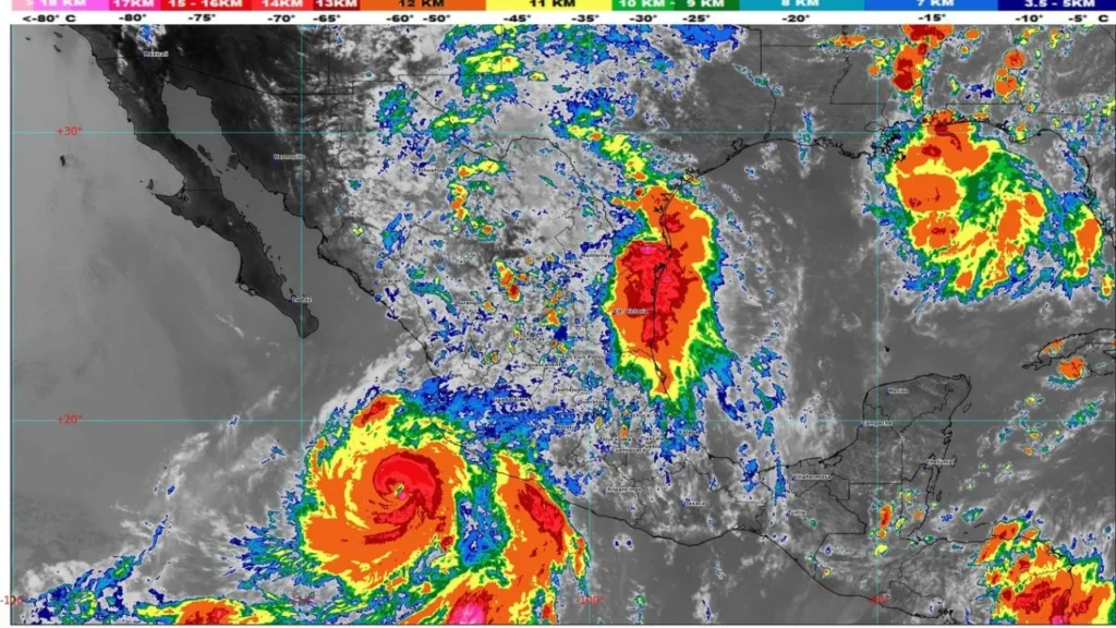 Huracán Flossie es categoría 2, está entre Manzanillo y Cabo San Lucas. Noticias en tiempo real