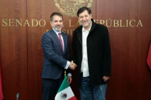 Por separado, Noroña y embajador de España hablan de 