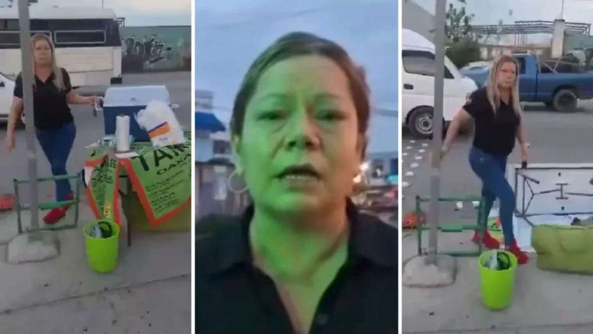 'Lady Tamales' reapareció para disculparse con comerciante afectada a quien le tiró su puesto ambulante.