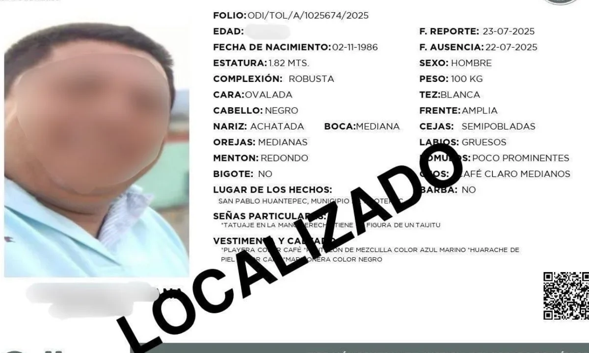 Localizan con vida a coordinador desaparecido de ACME en el Edomex