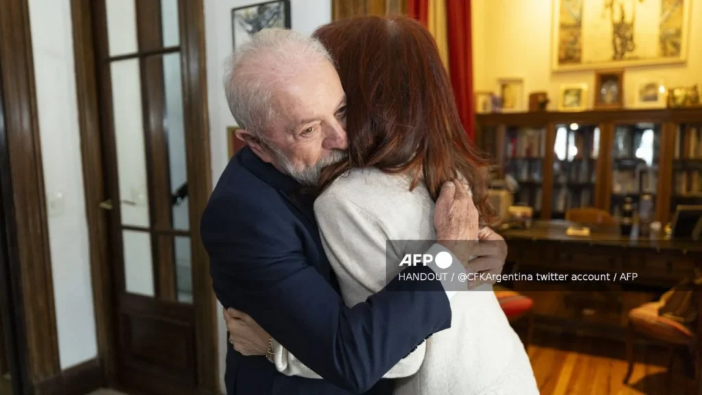 Lula da Silva visitando a Cristina Kirchner