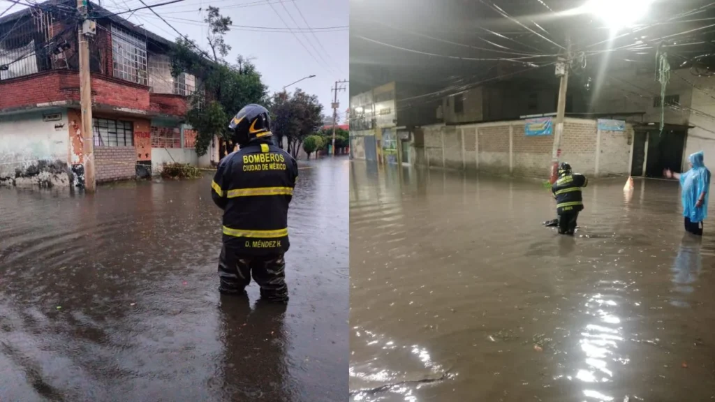 Tras la activación de la Alerta Naranja, autoridades reportaron el desbordamiento del canal de Tláhuac y otros encharcamientos.