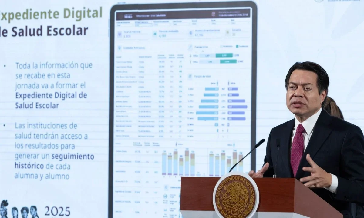 Mario Delgado, titular de la SEP informó que entregará el Expediente Digital de Salud Escolar junto a boletas del ciclo escolar 2024-2025.