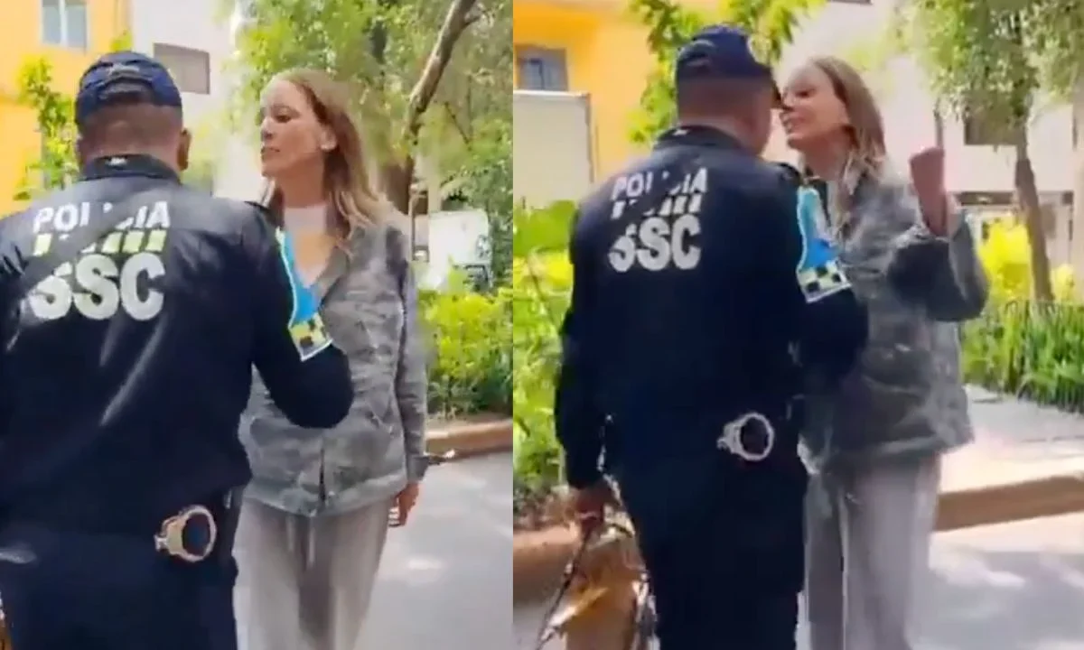 Una mujer insultó con comentarios racistas a un oficial de tránsito de la SCC para evitar una multa por no pagar el parquímetro en la Condesa.