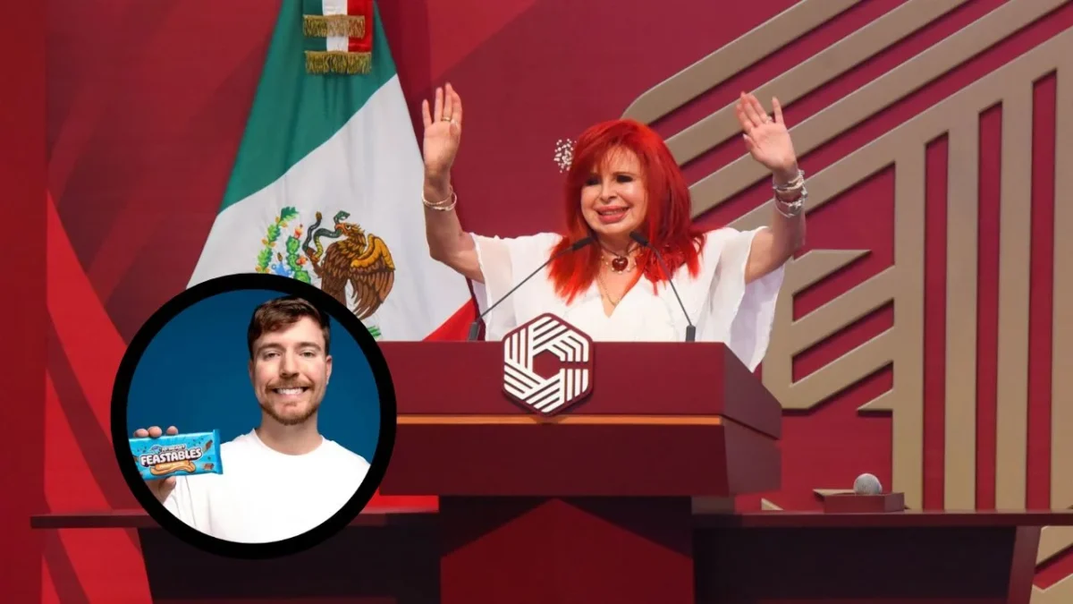 Layda Sansores repartió chocolates Feastables en su informe; destacó el impacto turístico de la visita de MrBeast a Campeche.